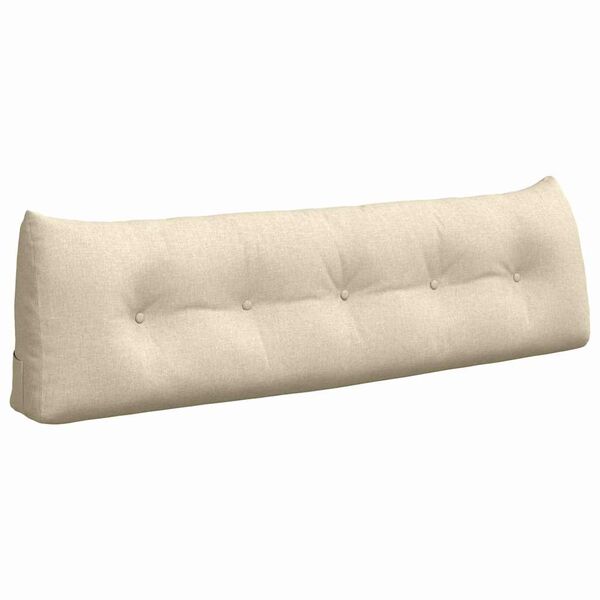 vidaXL Back Pillow Cream 160 x 24 x 50 cm Fabric