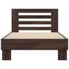 vidaXL Bed Frame without Mattress Brown Oak 100x200 cm