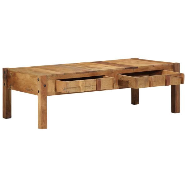 vidaXL Coffee Table Brown 110 x 55 x 35 cm Solid Reclaim wood