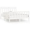 vidaXL Bed Frame without Mattress White Solid Wood Pine 160x200 cm