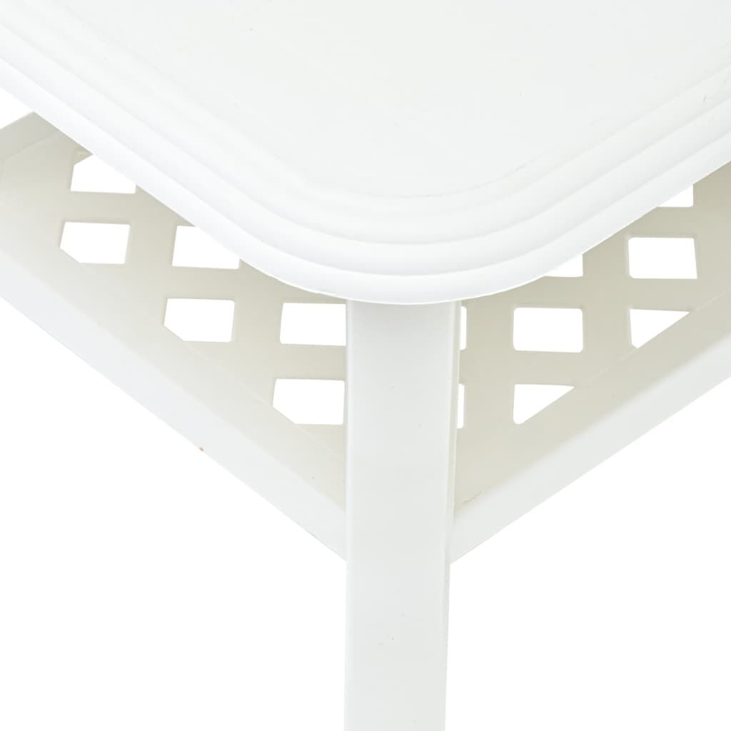 White plastic shop outdoor coffee table