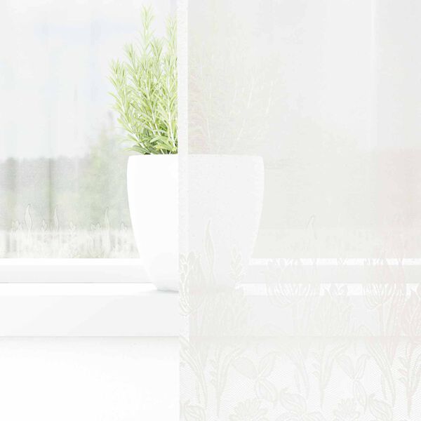 vidaXL Lace Curtain with Curtains Floral White 100 x 150 cm Polyester