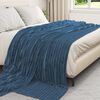 vidaXL Throw Blanket Navy Blue 240 x 220 cm Fleece