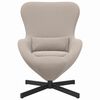 vidaXL Egg Chair Light Grey 63 x 73 x 90 cm Fabric