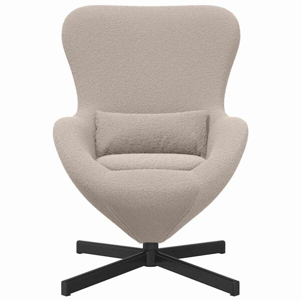 vidaXL Egg Chair Light Grey 63 x 73 x 90 cm Fabric