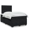 vidaXL Box Spring Bed with Mattress Black 120x200 cm Velvet