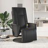 vidaXL Massage Recliner Chair with Footrest Black Faux Leather