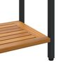 vidaXL Outdoor Table with Storage Natural and black 80 x 35 x 75 cm