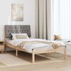 vidaXL Bed Frame with Upholstered Headboard Brown 100 x 200 cm