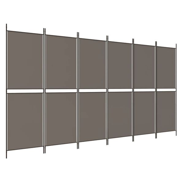 vidaXL 6-Panel Room Divider Anthracite 300x220 cm Fabric
