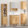 vidaXL Bathroom Furniture Set FLORO 4 pcs Wax Brown Solid Pine Wood