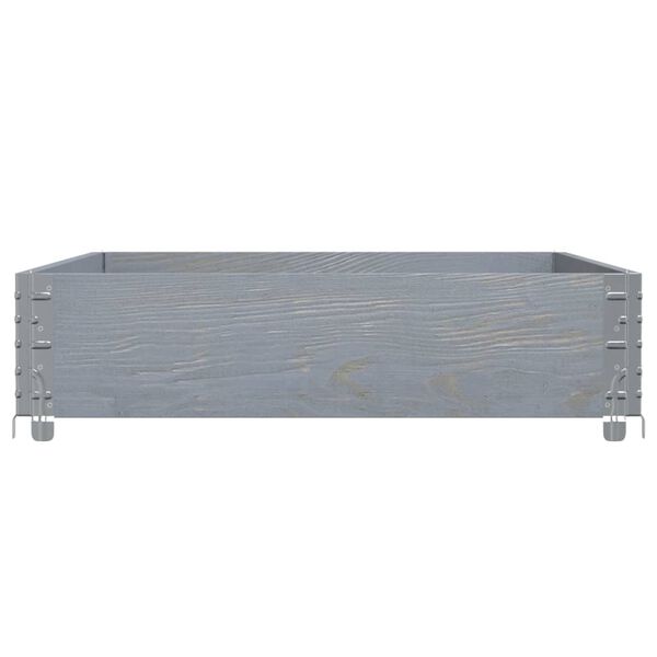 vidaXL Pallet Collar Grey 120x80 cm Solid Wood Pine