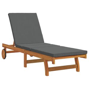 vidaXL Sun Lounger Reclining Brown 199 x 63 x 85 cm Solid Acacia Wood
