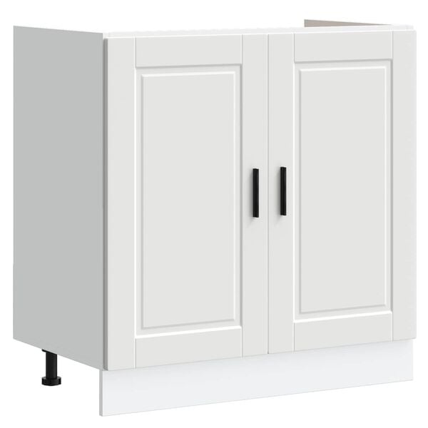 vidaXL Sink Base Cabinet with Door Porto 2 pcs White Engineered wood