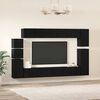 vidaXL TV Cabinet Set Wall-mounted 9 pcs Black Oak Engineered Wood