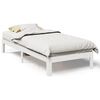 vidaXL Bed Frame without Mattress White 80x200 cm Solid Wood Pine