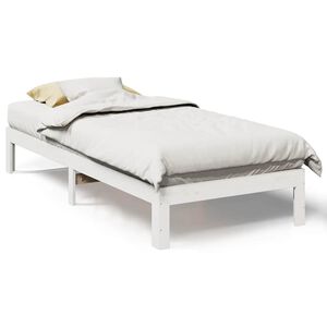 vidaXL Bed Frame without Mattress White 80x200 cm Solid Wood Pine