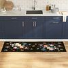 vidaXL Kitchen Rug Black 180 x 60 cm Velvet