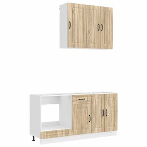 vidaXL Kitchen Unit KALMAR 5 pcs Sonoma Oak Engineered Wood