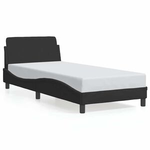 vidaXL Bed Frame "Dover" Black 90x190 cm Single Velvet