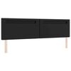 vidaXL LED Headboard Black 200 cm Faux Leather