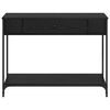 vidaXL Console Table Black oak 100 x 34.5 x 75 cm Engineered wood