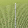 vidaXL Fence with Post Silver 1.5 x 50 m Steel