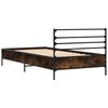 vidaXL Bed Frame without Mattress Smoked Oak 100x200 cm
