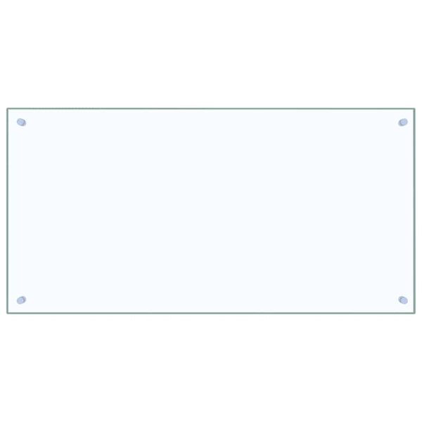 vidaXL Kitchen Backsplash 2 pcs Transparent 100 x 50 cm Tempered Glass