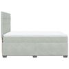 vidaXL Box Spring Bed with Mattress Light Grey 140x190 cm Velvet