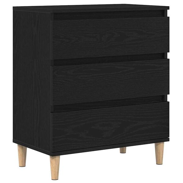 vidaXL Sideboard with Drawer Black Oak 60 x 35 x 70 cm Engineered Wood