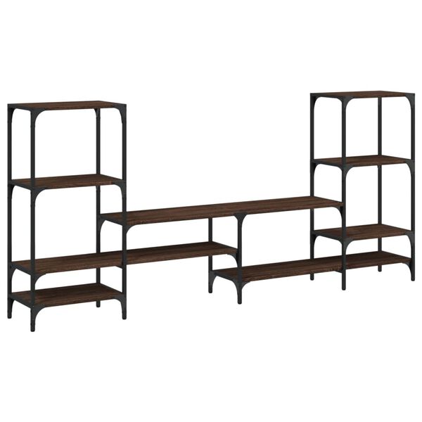 vidaXL TV Cabinet Brown Oak 206.5x28.5x95 cm Engineered Wood