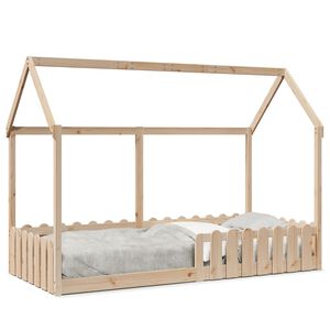 vidaXL Kids' House Bed Frame without Mattress 90x200 cm Solid Wood Pine