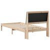 vidaXL Bed frame Brown and light grey 90 x 190 cm Solid pine wood