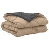 vidaXL Summer Duvet Anthracite and Taupe 220 x 135 cm Microfiber