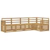 vidaXL Outdoor Sofa Set 5 pcs White Solid Acacia Wood