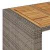 vidaXL Garden Bar Table with Acacia Wood Top Grey 105x80x110 cm Poly Rattan