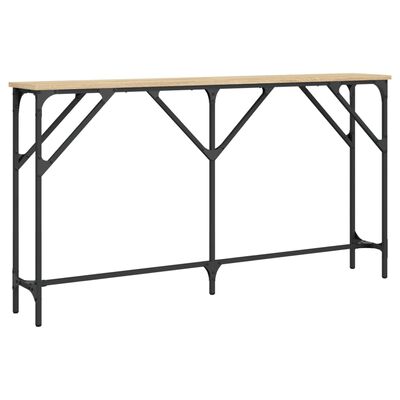 vidaXL Console Table Sonoma Oak 140x23x75 cm Engineered Wood
