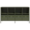 vidaXL Sideboard Olive Green 135x39x73.5 cm Cold-rolled Steel