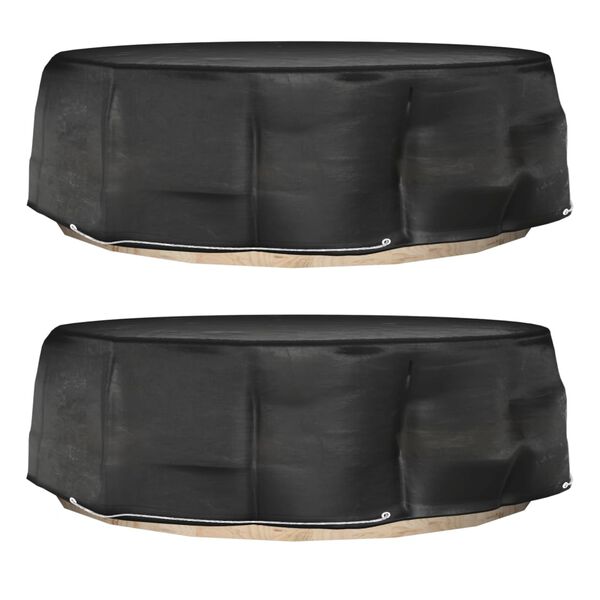 vidaXL Island Lounge Covers 2 pcs 10 Eyelets &Oslash;236x67 cm Round