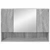 vidaXL Mirror Cabinet Grey Sonoma 80 x 17 x 55 cm Engineered Wood