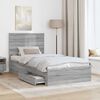 vidaXL Bed Frame with Drawer Grey Sonoma 100 x 200 cm Engineered Wood