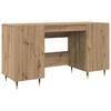 vidaXL Desk with Shelf Artisan oak 140 x 50 x 75 cm Engineered wood