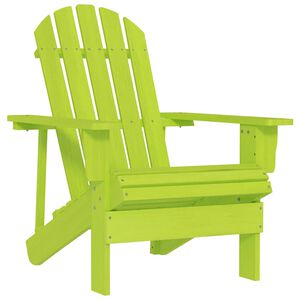 vidaXL Garden Chair | Green | Solid Fir Wood | Large | Ergonomic