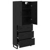 vidaXL Highboard with Drawer 2 pcs Black Oak 69.5 x 34 x 180 cm