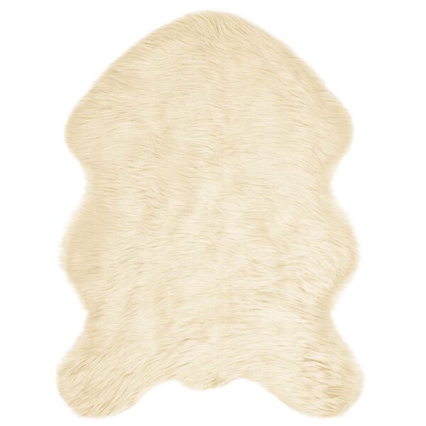 vidaXL Faux Sheepskin Rug Tafalla Cream 80 x 120 cm Polyester