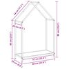 vidaXL Firewood Rack White 60x25x90 cm Cold-rolled steel