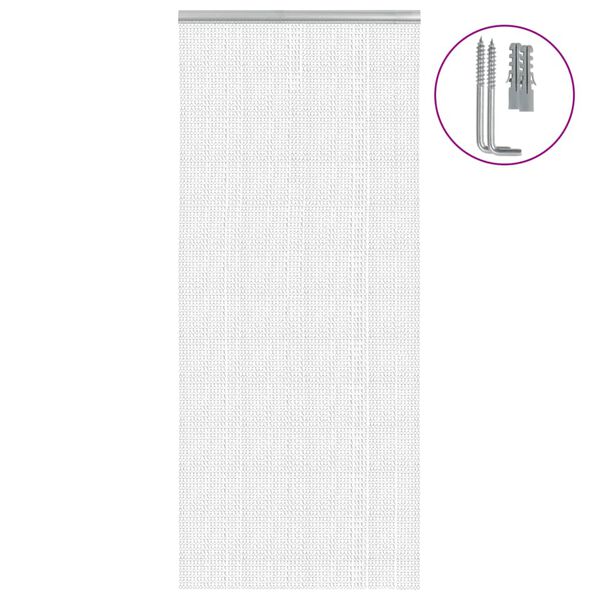 vidaXL Chain Door Fly Screen 90x220 cm Aluminium