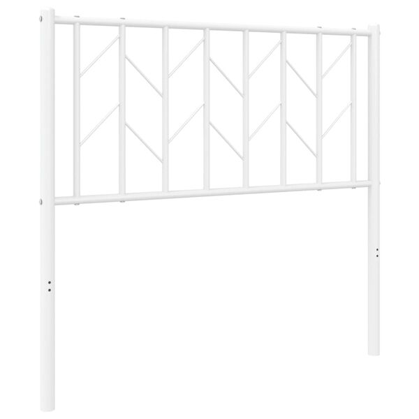 vidaXL Metal Headboard White 90 cm