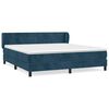 vidaXL Box Spring Bed with Mattress Dark Blue 160x200 cm Velvet